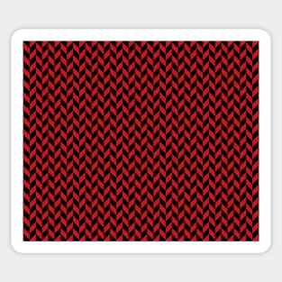 Black and Red Herringbone Sticker
